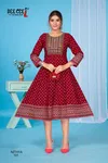 Nithya By Deecee Vatican Printed Flared Kurtis Wholesale Market In Surat
